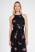 Jennie Dress – Black Mesh Floral Embroidery